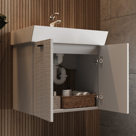 Тумба с раковиной Devit Flow White Matt 484060W (60 см, белая матовая, подвесная), Доступные размеры: 60, Цвет производителя: белый матовый, фото 5