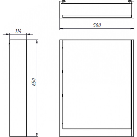 Дзеркальна шафа Devit Small 065050W (50x65 см, біла глянсова, розпашна, з підсвічуванням), фото , изображение 7