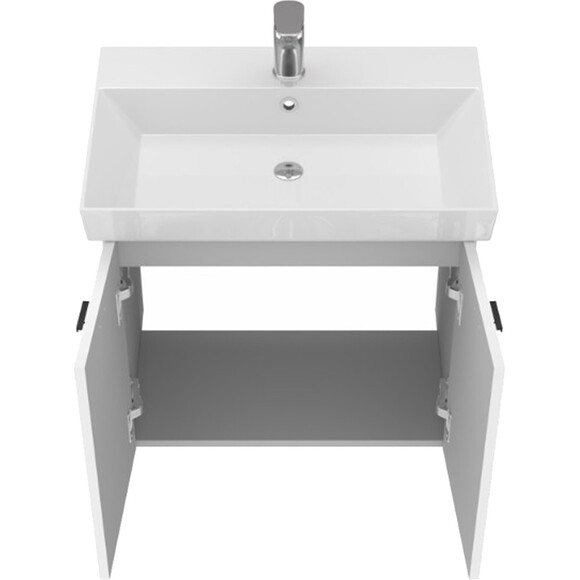 Тумба с раковиной Devit Flow White Matt 484060W (60 см, белая матовая, подвесная), Доступные размеры: 60, Цвет производителя: белый матовый, фото 8