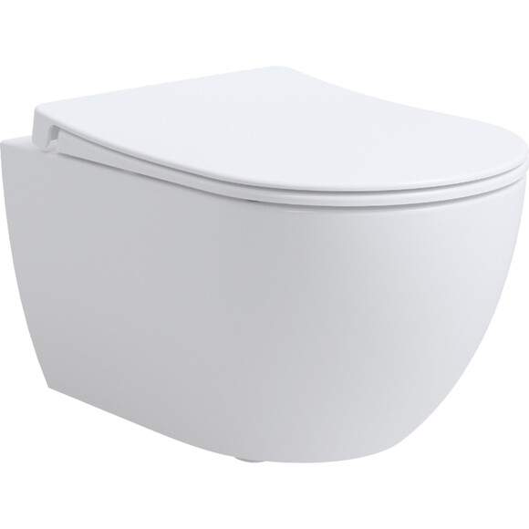 Безобідковий підвісний унітаз Devit Do It Vortex Flush 4010511 (воронкоподібний, з сидінням), фото 