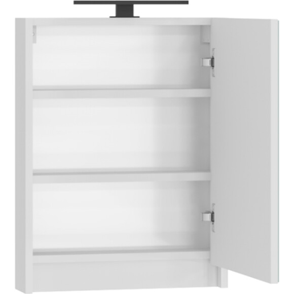 Дзеркальна шафа Devit Small 065050W (50x65 см, біла глянсова, розпашна, з підсвічуванням), фото , изображение 6