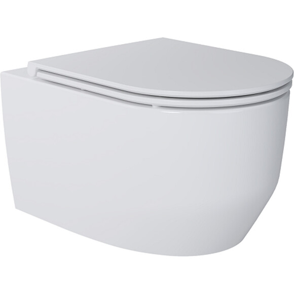 Безободковый подвесной унитаз Devit Art 3.0 White Glossy Vortex Flush 3030140 (белый глянцевый, воронкообразный, с сиденьем), Цвет производителя: белый глянец, фото 