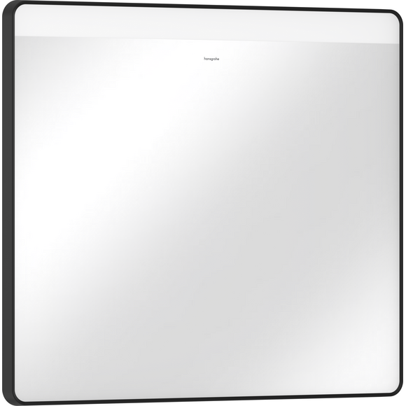 Зеркало для ванной комнаты Hansgrohe Xarita Lite Q Matt Black 54971670 (80x70 см, черное матовое, с LED-подсветкой, антизапотеванием и диммером), Доступные размеры: 80 x 70, Цвет производителя: черный матовый, фото 