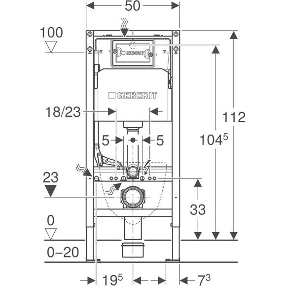 Инсталляция для унитаза Geberit Duofix Delta 111.153.00.3, фото 3