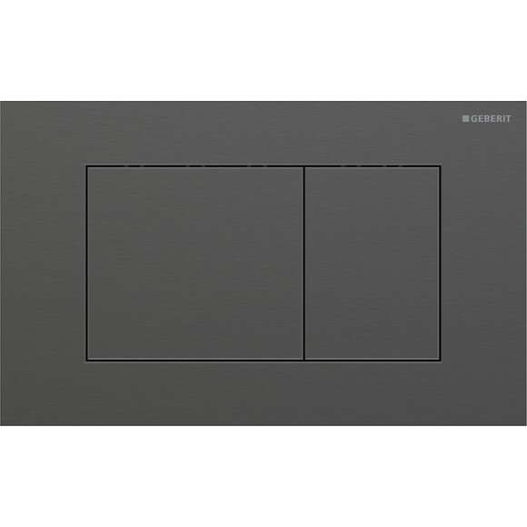 Кнопка змиву Geberit Sigma40 Square 115.629.QD.1 (чорний хром матовий), Колір виробника: чорний матовий, хром, фото 