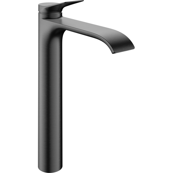 Смеситель для умывальника Hansgrohe Vivenis 250 CoolStart Brushed Black Chrome 75044340 (брашированный черный хром, с каскадным изливом и донным клапаном, высокий), Цвет производителя: брашированный черный хром, фото 
