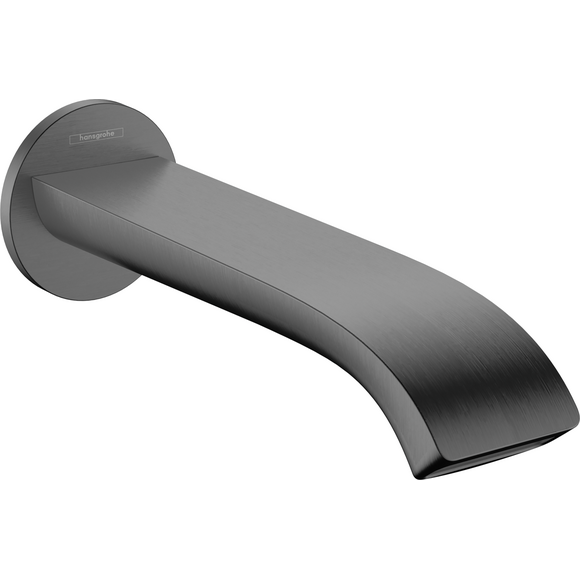Вилив для ванни Hansgrohe Vivenis Brushed Black Chrome 75410340 (брашований чорний хром, 21 см, прихованого монтажу, каскад), Колір виробника: брашований чорний хром, фото 
