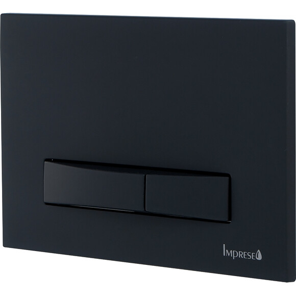 Клавіша змиву Imprese Black Soft-Touch i7114PB (чорна матова), Колір виробника: чорний матовий, фото , изображение 2