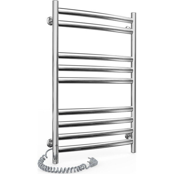 Электрический полотенцесушитель Laris Классик Премиум П9 S3 73207802 (500x800, хром/белый/черный/золото/бронза, левый, сенсорный, с таймером), Доступные размеры: 500 x 800, Подключение полотенцесушителя: левое, фото 