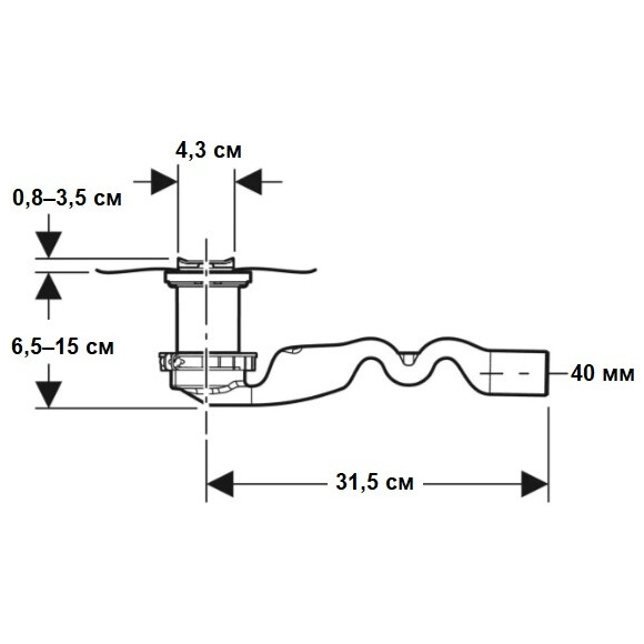 Душевой трап Geberit CleanLine20 Basic 154.452.00.1 (60 см, нержавейка), фото 6