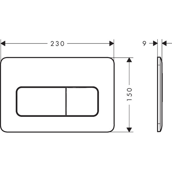 Кнопка смыва Hansgrohe iFrame Original Q Matt Black 66001670 (черная матовая), Цвет производителя: черный матовый, фото 4