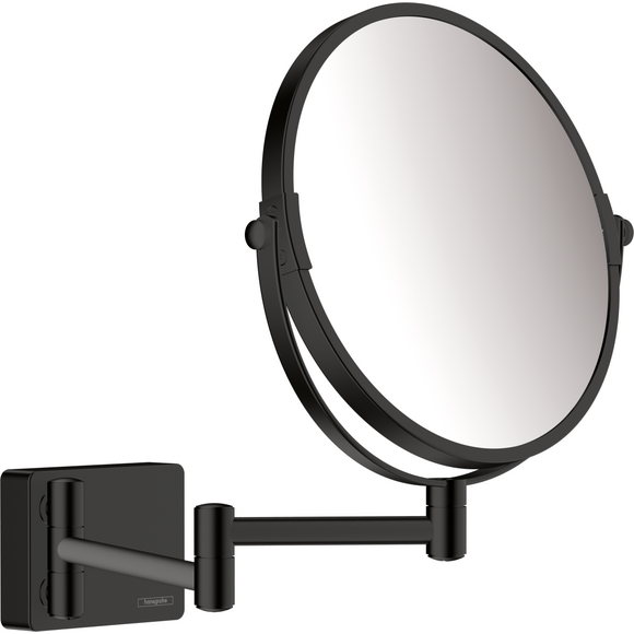 Косметическое зеркало Hansgrohe AddStoris Matt Black 41791670 (черное матовое, подвесное), Цвет производителя: черный матовый, фото 