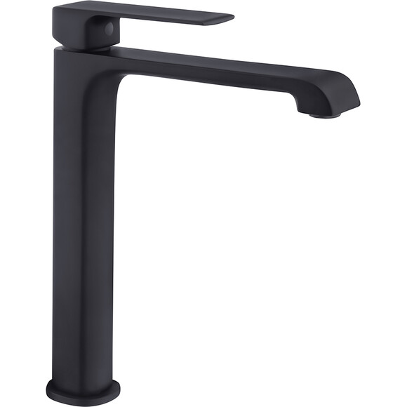 Змішувач для умивальника Perla Teddy PBZ6113B (чорний матовий, високий), Колір виробника: чорний матовий, фото 