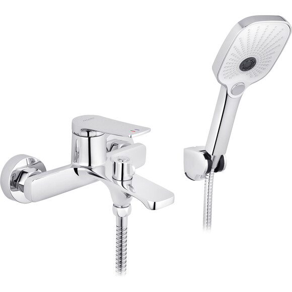 Комплект смесителей для ванной комнаты и кухни Kroner Makon KRC060C030TC010 (C060+C030-T+C010, хром), Цвет производителя: хром, фото 2