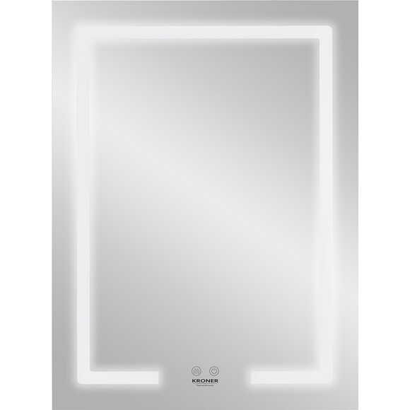 Зеркало для ванной комнаты Kroner KRP Spiegel VR2-5080 (50x80 см, с LED-подсветкой, диммером и антизапотеванием), Доступные размеры: 50 x 80, фото 3