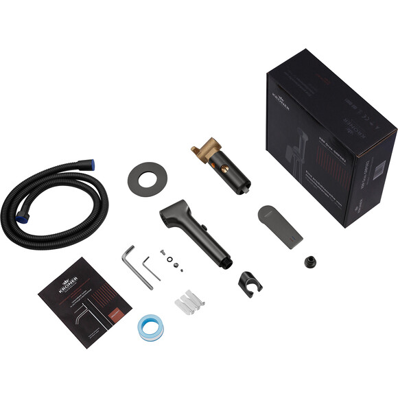 Гігієнічний душ із змішувачем Kroner KRP Graz GRP082 (графіт, прихованого монтажу), Колір виробника: графіт, фото , изображение 7