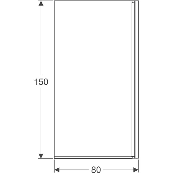 Стеклянная шторка для ванны Geberit Geo 560.118.00.2 (80x150 см, стекло прозрачное, профиль хром), фото 3