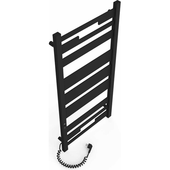 Электрический полотенцесушитель Laris Зебра Афина ЧФ(Ч)9 R2 73207852 (500x1100, черный матовый, левый, с таймером), Доступные размеры: 500 x 1100, Цвет производителя: черный матовый, Подключение полотенцесушителя: левое, фото 3