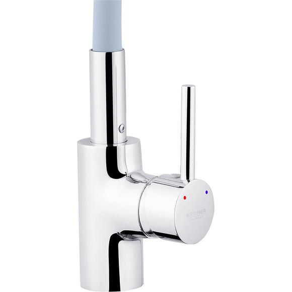 Кухонная мойка со смесителем Kroner KRG5050HMC031GRASP016 (50x50 см, 3.0/1.0 мм, с коландером, дозатором и сифоном), фото 19