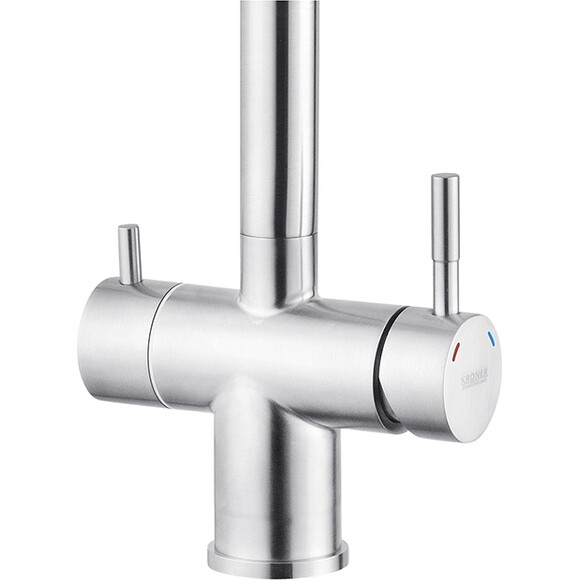 Кухонна мийка зі змішувачем Kroner KRG6050HMESG03811SPECG049 (60x50 см, 3.0/1.0 мм, з коландером, дозатором та сифоном), фото , изображение 17