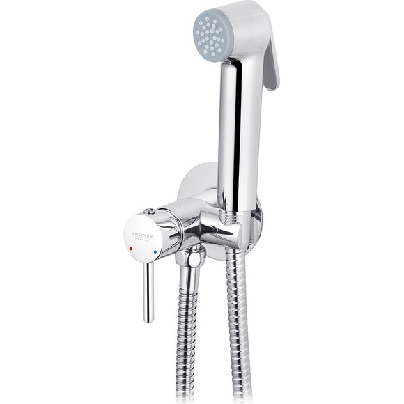 Комплект смесителей для ванной комнаты Kroner Armada+Bidet KRAW063W010C082 (W063+W010+C082, хром/белый), фото 25
