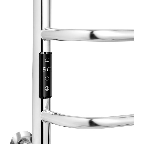 Електрична рушникосушарка Kroner KRP Stern ST-EL90x50-8 (500x900, ліва, сенсорна), Доступні розміри: 500 x 900, Підключення рушникосушарки: ліве, фото , изображение 4