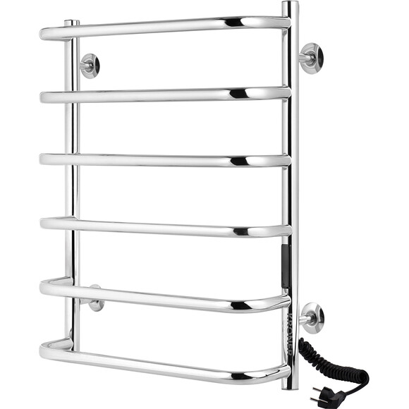 Электрический полотенцесушитель Kroner KRP Stil STL-ER70x50-6 (500x700, правый, сенсорный), Доступные размеры: 500 x 700, Подключение полотенцесушителя: правое, фото 