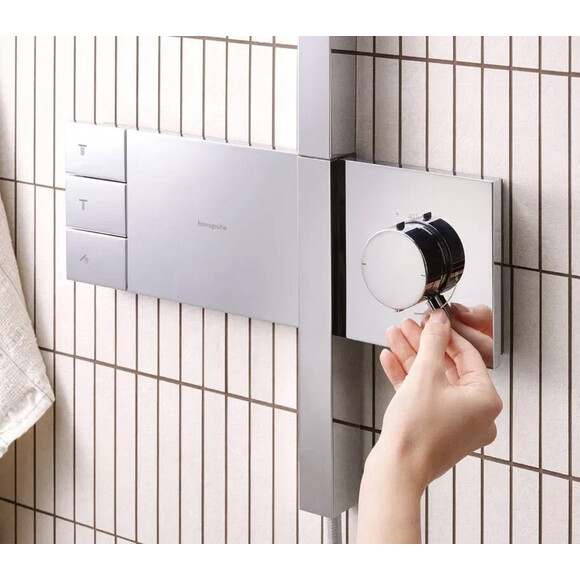 Душова система з термостатом Hansgrohe Raindance Alive Q 2jet Chrome 24590000 (хром), Колір виробника: хром, фото , изображение 7