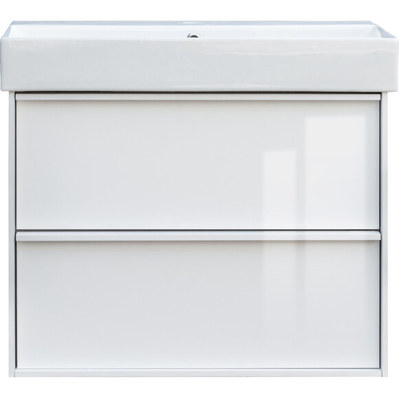 Тумба с раковиной Devit Quarda 083070W (70 см, белая глянцевая, подвесная, с сифоном), Доступные размеры: 70, Цвет производителя: белый глянец, фото 2