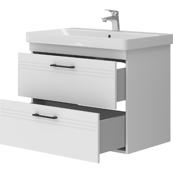Тумба с раковиной Devit Urbanis White Matt 454080W (80 см, белая матовая, подвесная), Доступные размеры: 80, Цвет производителя: белый матовый, фото 6
