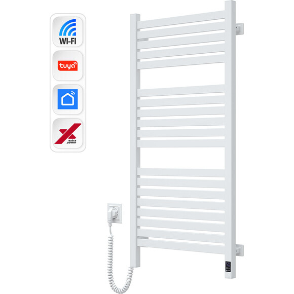 Електрична рушникосушарка Navin Авангард X Sensor  Wi-Fi 12-172155-4810 (480x1000, білий, ліва, сенсорний, з таймером), Доступні розміри: 480 x 1000, Колір виробника: білий, Підключення рушникосушарки: ліве, фото , изображение 3