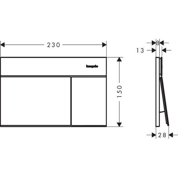 Кнопка смыва Hansgrohe iFrame Element E Matt White 66003700 (белая матовая), Цвет производителя: белый матовый, фото 4