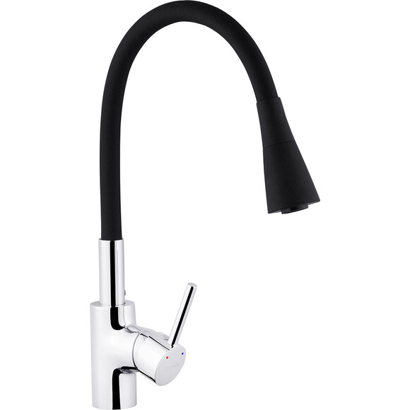 Кухонная мойка со смесителем Kroner KRG6350RHMC031BLKSPECG049 (63x50 см, 3.0/1.0 мм, с коландером, дозатором и сифоном, левая), фото 14
