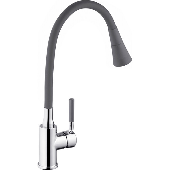 Кухонна мийка зі змішувачем Kroner KRD5843HMBGRA43332C132GRASP016 (58x43 см, 3.0/1.0 мм, з дозатором та сифоном, з сушаркою для посуду), фото , изображение 12