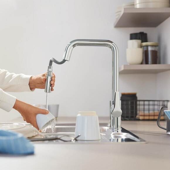 Змішувач для кухні Grohe QuickFix Start 30631000 (з висувною лійкою), фото , изображение 3