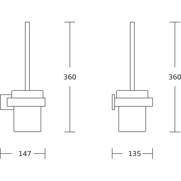 Ершик для унитаза VBI Jupiter Nickel VBI-040610NI (никель, настенный), Цвет производителя: никель, фото 2