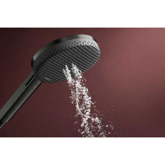 Лійка для душу Hansgrohe Raindance Alive Select EcoSmart+ Brushed Black Chrome 24512340 (брашований чорний хром, трирежимна), Колір виробника: брашований чорний хром, фото , изображение 3