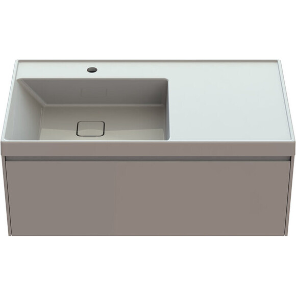 Тумба Snail Петрос з умивальником Snail Тукан 890KD1370A100 (90 см, біла глянсова, підвісна), фото 