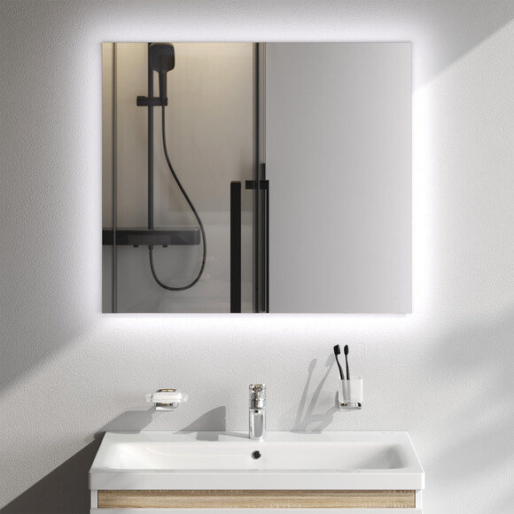 Зеркало для ванной комнаты Am.Pm X-Joy MXAMOX10801S (80x70 см, с LED-подсветкой, с ИК-сенсором, с диммером), Доступные размеры: 80 x 70, фото 
