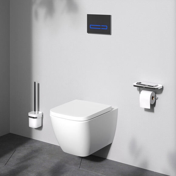 Безобідковий підвісний унітаз Am.Pm Gem AquaSpin CGA1901SC (воронкоподібний, з сидінням), фото , изображение 3