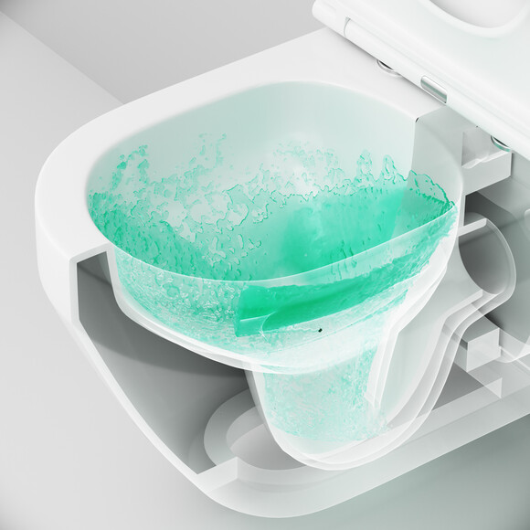 Безободковый подвесной унитаз Am.Pm Spirit V2.0 AquaSpin CSB1900SC (воронкообразный, с сиденьем), фото 11