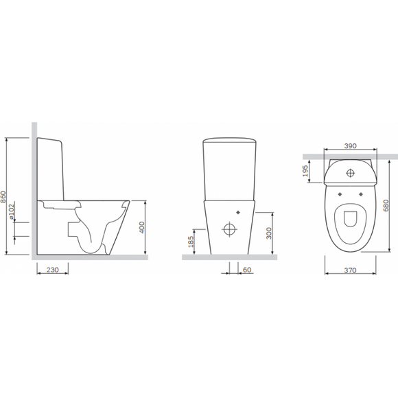 Унітаз-компакт Am.Pm Admire C108607WH (без сидіння), фото , изображение 2
