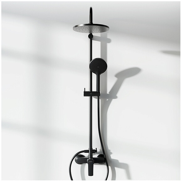 Душова система Damixa Jupiter Black 977710300 (чорна матова), Колір виробника: чорний матовий, фото , изображение 2