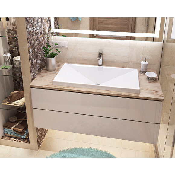 Умивальник Snail Вега White Matt 115A100M (80x40 см, білий матовий), Колір виробника: білий матовий, фото , изображение 2