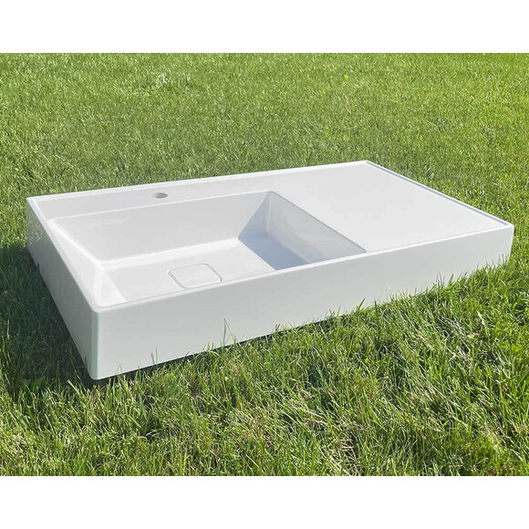 Умывальник Snail Арфа White Glossy 162A100 (90x50 см, белый глянцевый, с крылом), Цвет производителя: белый глянец, фото 