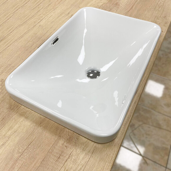 Умивальник VBI Bitritto White VBI-018025 (60x41 см), Доступні розміри: 60 x 41, Колір виробника: білий, фото , изображение 2