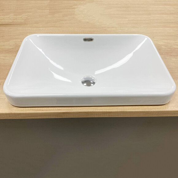 Умивальник VBI Bitritto White VBI-018025 (60x41 см), Доступні розміри: 60 x 41, Колір виробника: білий, фото , изображение 3
