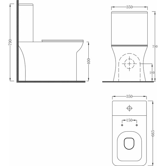 Безободковий унітаз-компакт Volle Navarre Rimless 1317.002007 (з сидінням), фото , изображение 2