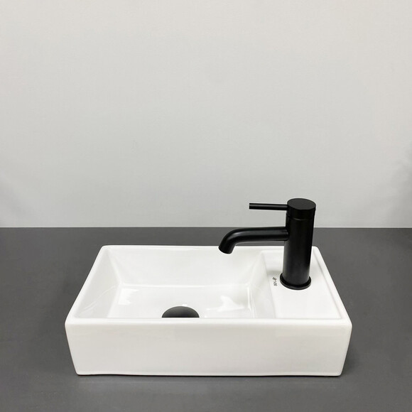 Умывальник VBI Lago L White VBI-015611 (42x23 см, левый), Доступные размеры: 42 x 23 L, фото 3