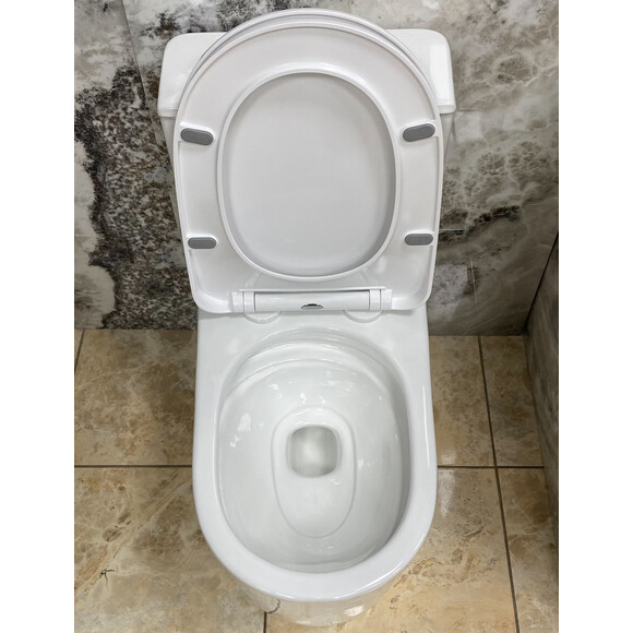 Безобідковий унітаз-компакт VBI Salina White VBI-021001 (з сидінням), фото , изображение 4